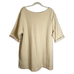 Urban Outfitters Cream Oversized Cuffed Sleeve Tunic Sweatshirt‎ OB1103360 Small